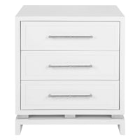 House Journey Pearl Bedside Table - Large White