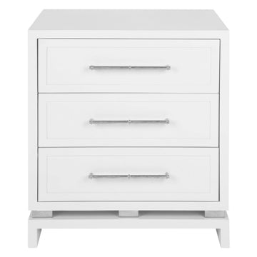 House Journey Pearl Bedside Table - Large White