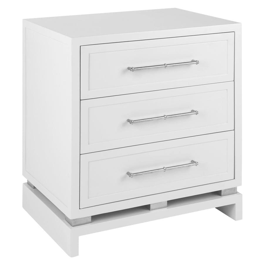 House Journey Pearl Bedside Table - Large White