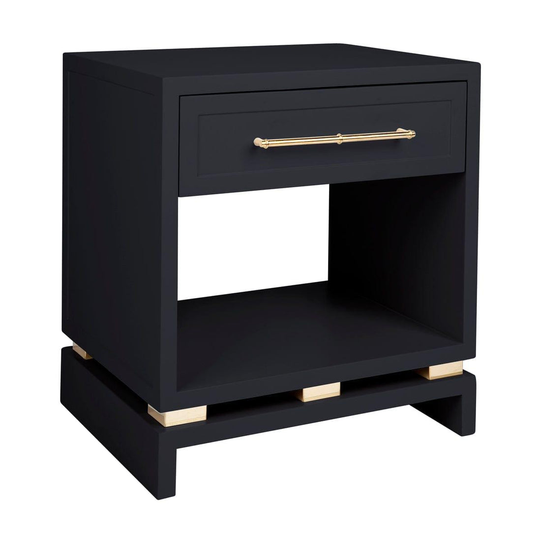 House Journey Pearl Bedside Table - Small Black