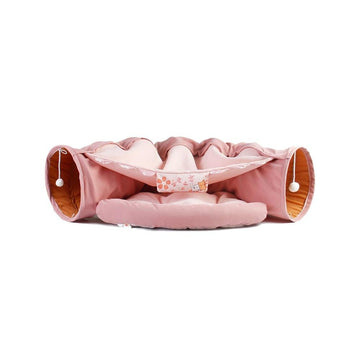 House Journey Pink / One Size / Yes Plush Cat Tunnel & Bed