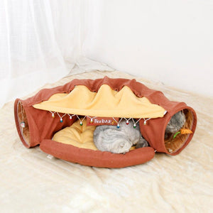 House Journey Plush Cat Tunnel & Bed