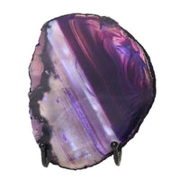 House Journey Purple Sliced Crystal Agate Lamp