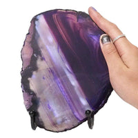 House Journey Purple Sliced Crystal Agate Lamp
