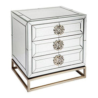 House Journey Rochester Mirrored Bedside Table