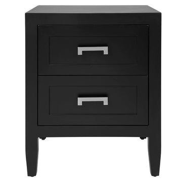 Soloman Bedside Table - Small Black.