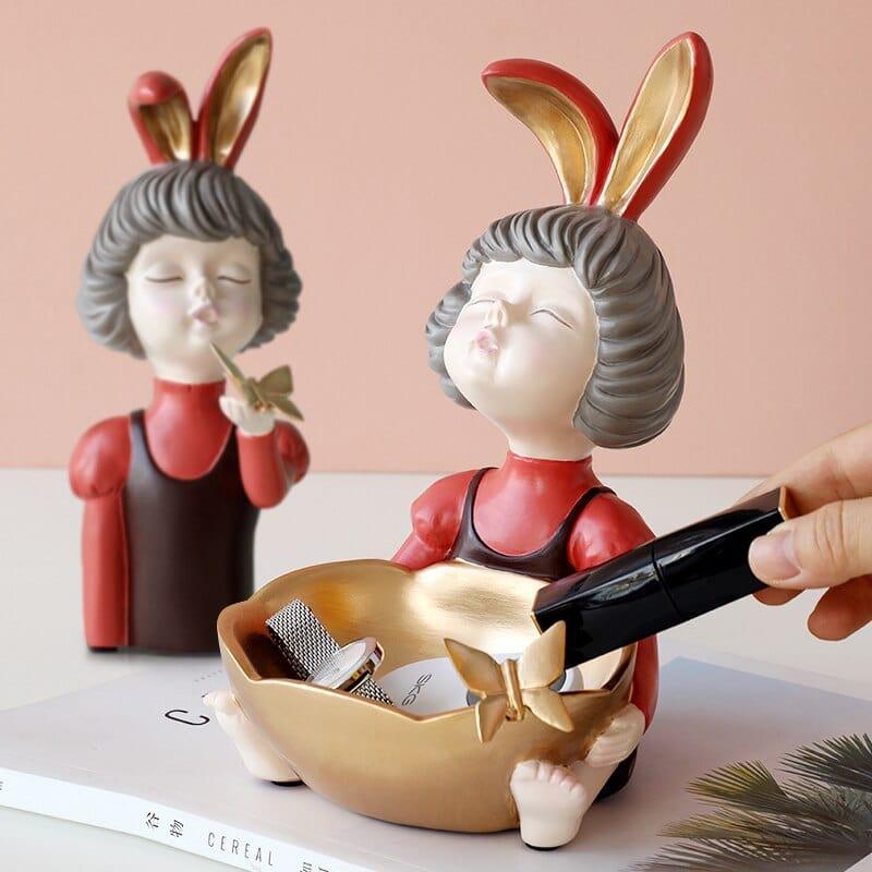 ANNA Rabbit Girl Storage Tray - House Journey