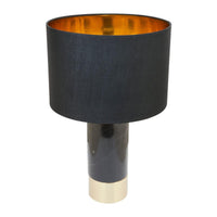 House Journey Table Lamp Paola Marble Table Lamp - Black w Black Shade