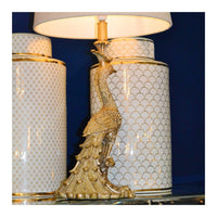 House Journey Table Lamp Peacock Table Lamp - Gold