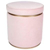 Totti Storage Stool - Blush Velvet.