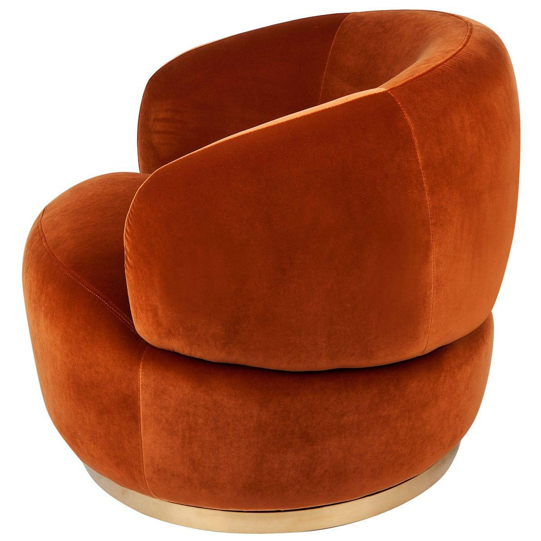Tubby Swivel Occasional Chair - Caramel Velvet.