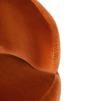 Tubby Swivel Occasional Chair - Caramel Velvet.