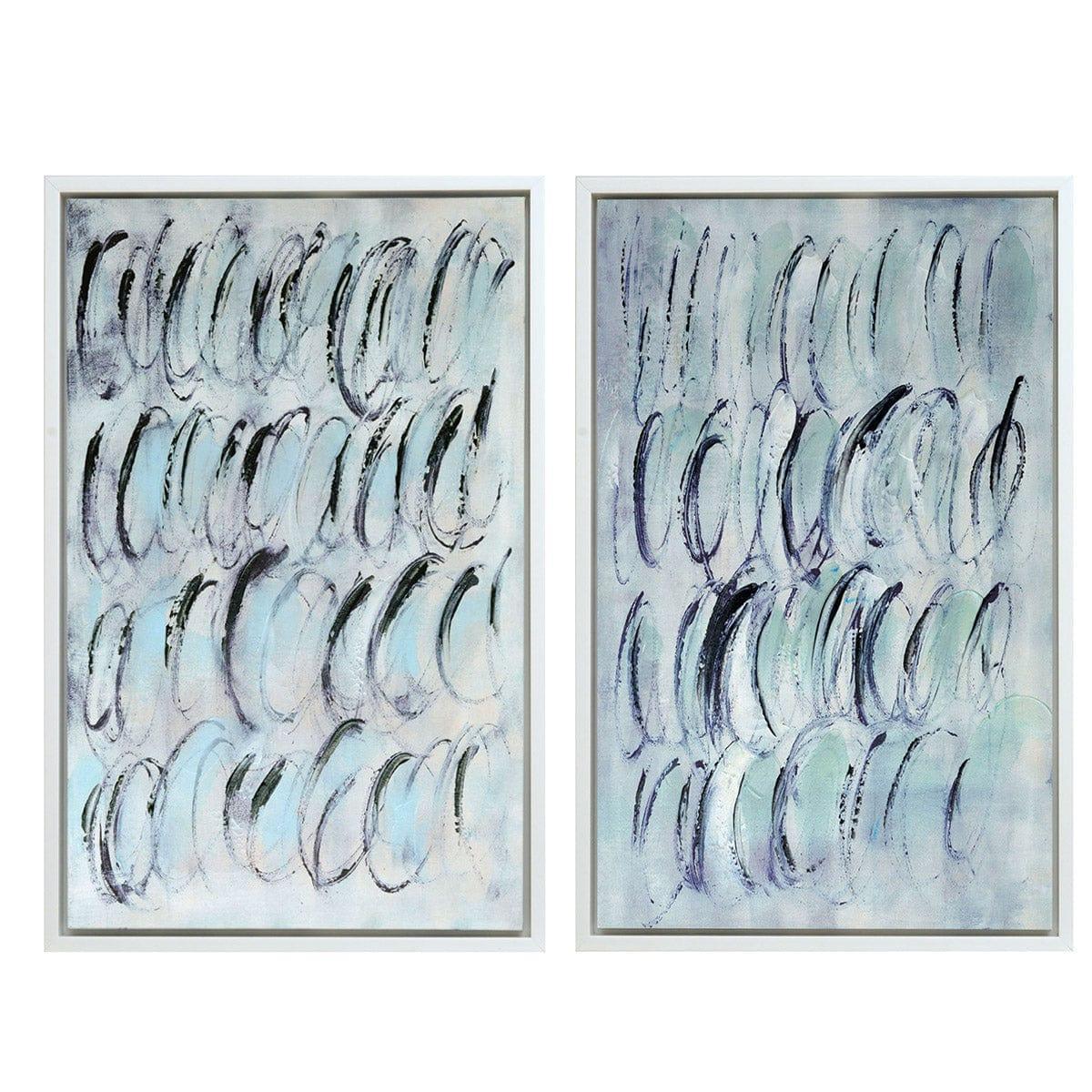 Run Softly Blue River Enhanced Canvas Print Set.