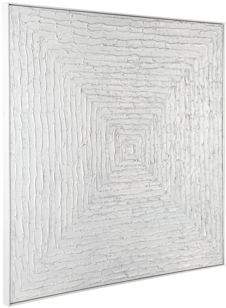 White Vortex Oil On Canvas Painting - Large.