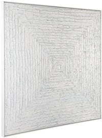 White Vortex Oil On Canvas Painting - Large.