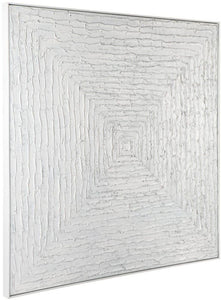 White Vortex Oil On Canvas Painting - Large.