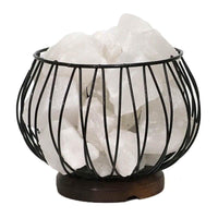 White Himalayan Salt Chunks Amore Lamp.