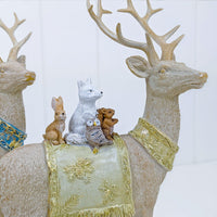 Woodland Reindeer Beige and Gold.