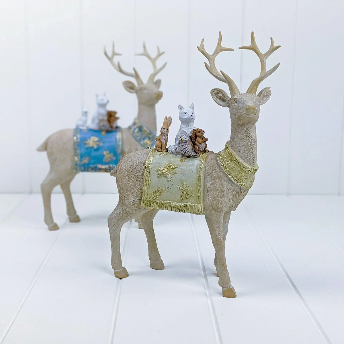 Woodland Reindeer Beige and Gold.