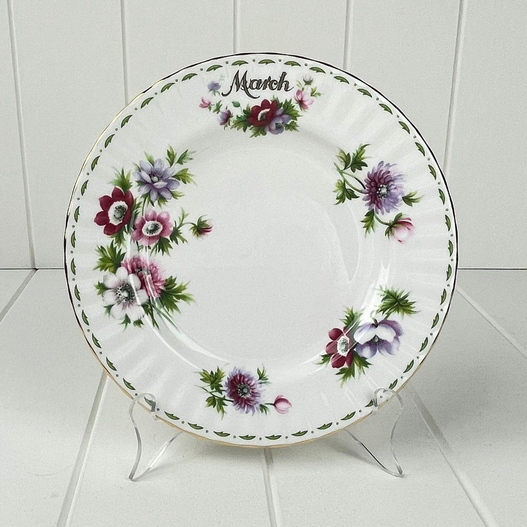 Royal Albert Bone China Royal Albert Flower of the Month - March Anemones Salad Plate