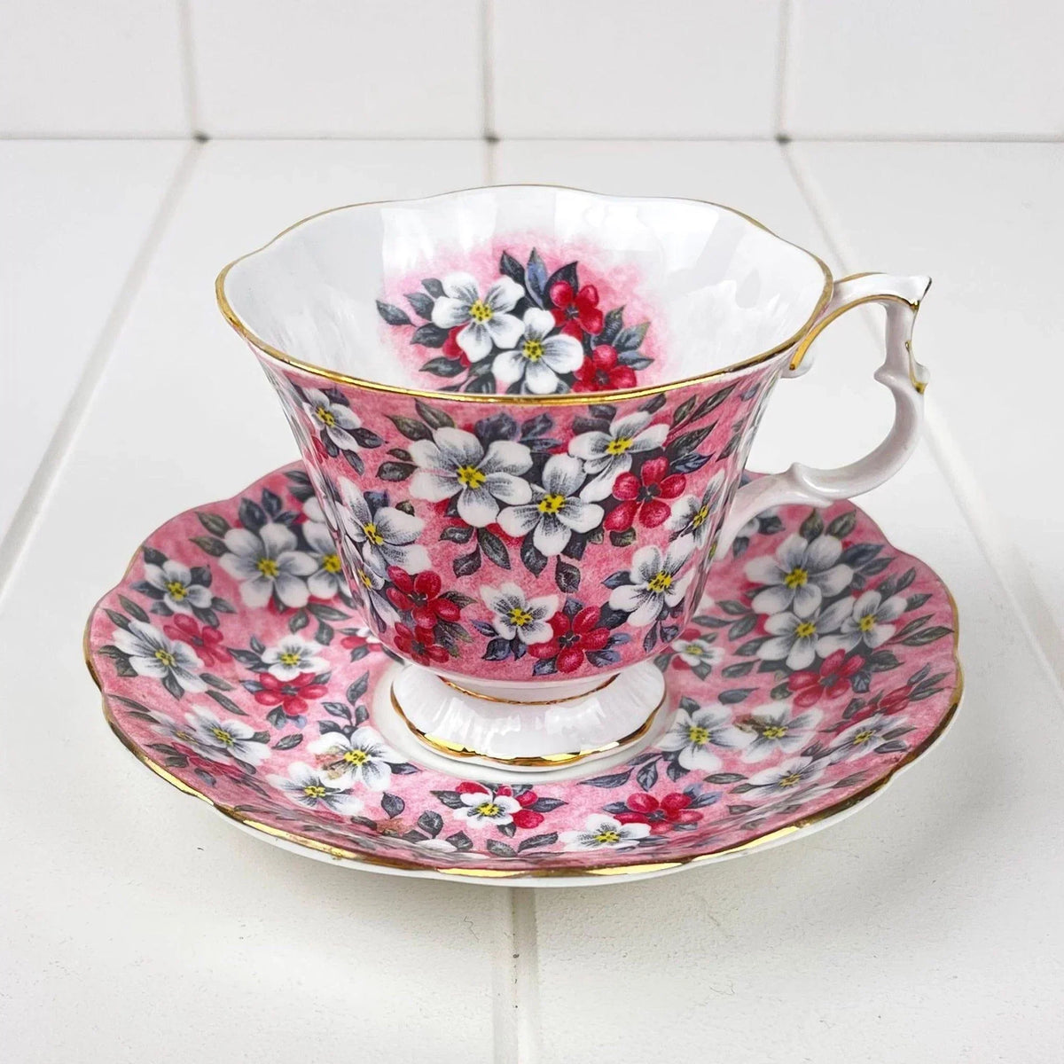 Royal Albert Bone China Royal Albert Garden Party Series Pink Duo