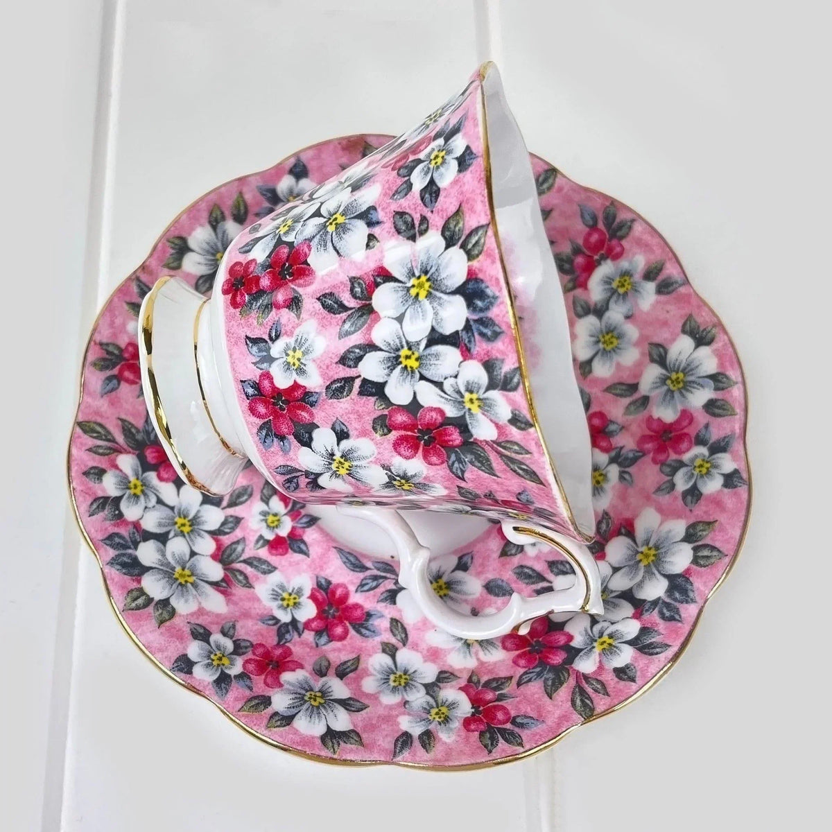 Royal Albert Bone China Royal Albert Garden Party Series Pink Duo