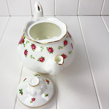 Load image into Gallery viewer, Royal Albert New Country Roses Large White Teapot.
