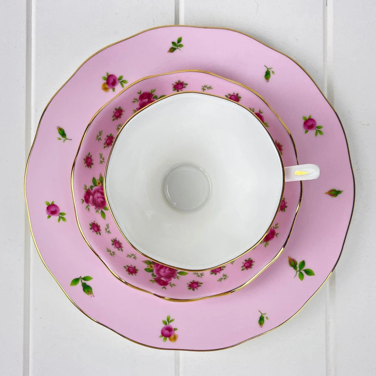 Royal Albert Bone China Royal Albert New Country Roses Pink Trio