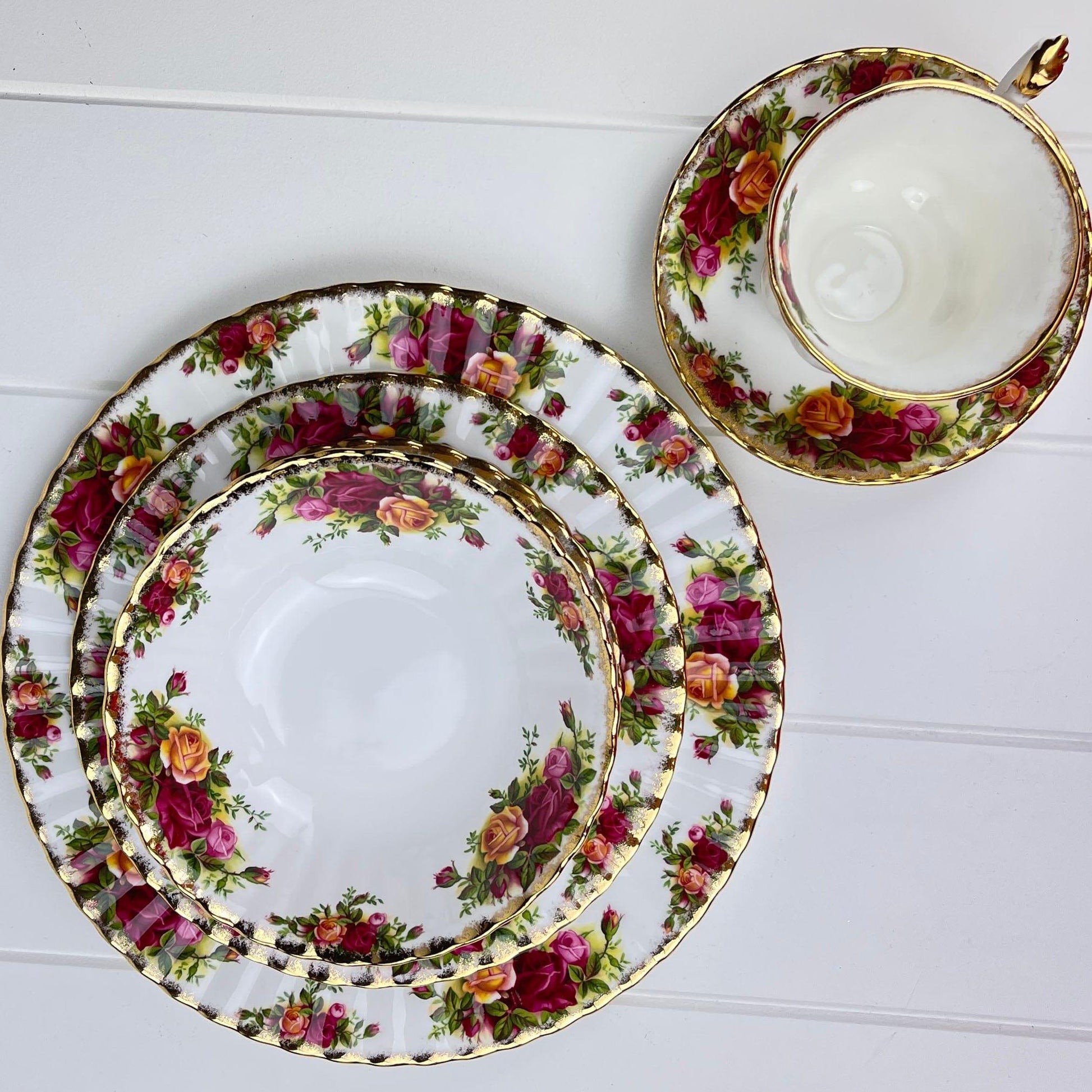 Royal Albert Bone China Royal Albert Old Country Roses 6 piece Service for One