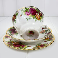 Royal Albert Bone China Royal Albert Old Country Roses Avon Shape Trio