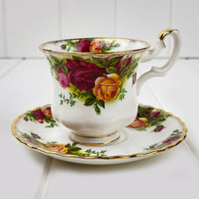 Load image into Gallery viewer, Royal Albert Bone China Royal Albert Old Country Roses Coffee Demitasse Duo
