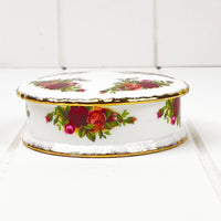 Royal Albert Bone China Royal Albert Old Country Roses Round Trinket Box with Lid