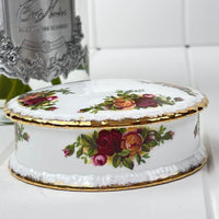 Royal Albert Bone China Royal Albert Old Country Roses Round Trinket Box with Lid