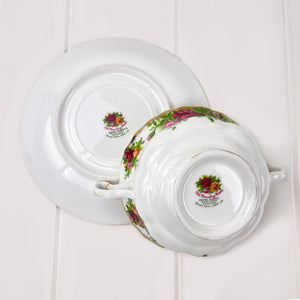 Royal Albert Bone China Royal Albert Old Country Roses Soup Coupe and Underplate