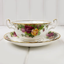 Load image into Gallery viewer, Royal Albert Bone China Royal Albert Old Country Roses Soup Coupe and Underplate
