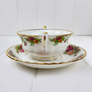 Royal Albert Bone China Royal Albert Old Country Roses Soup Coupe and Underplate