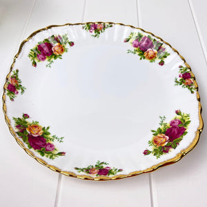 Royal Albert Old Country Roses Tabbed Cake Plate.