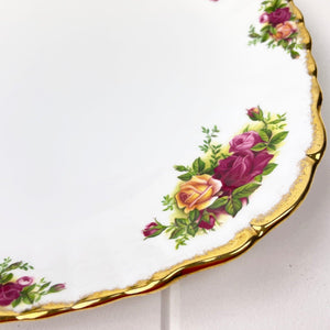 Royal Albert Old Country Roses Tabbed Cake Plate.