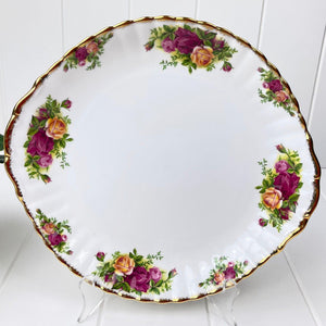 Royal Albert Old Country Roses Tabbed Cake Plate.