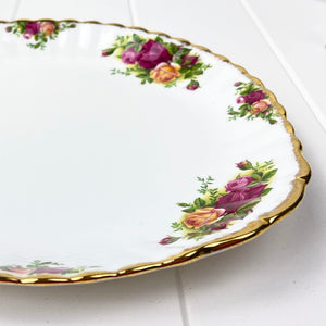 Royal Albert Old Country Roses Tabbed Cake Plate.