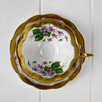 Royal Albert Bone China Royal Albert Treasure Chest Purple Violets Duo