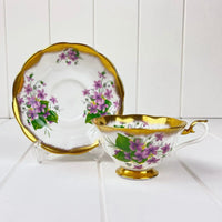 Royal Albert Bone China Royal Albert Treasure Chest Purple Violets Duo