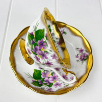 Royal Albert Bone China Royal Albert Treasure Chest Purple Violets Duo