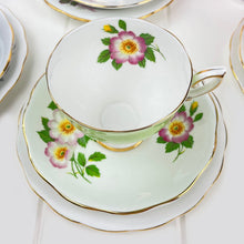 Load image into Gallery viewer, Royal Albert Bone China Royal Standard Harlequin Apple Green Dogwood - 2440 Duo
