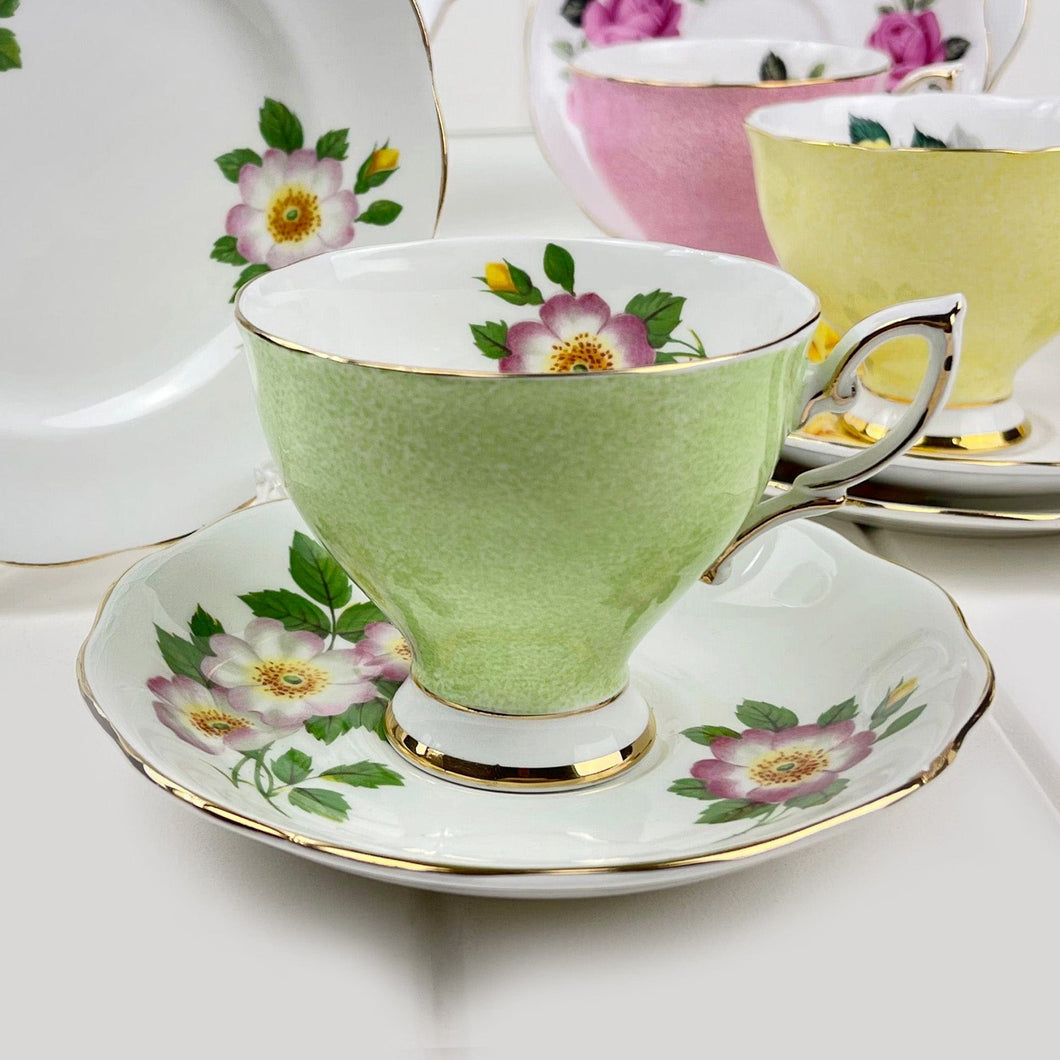 Royal Albert Bone China Royal Standard Harlequin Apple Green Dogwood - 2440 Duo