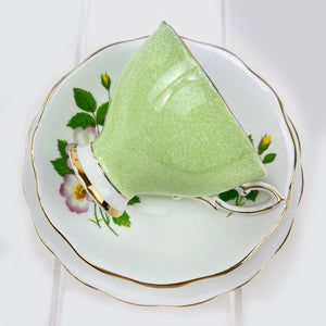 Royal Albert Bone China Royal Standard Harlequin Apple Green Dogwood - 2440 Duo