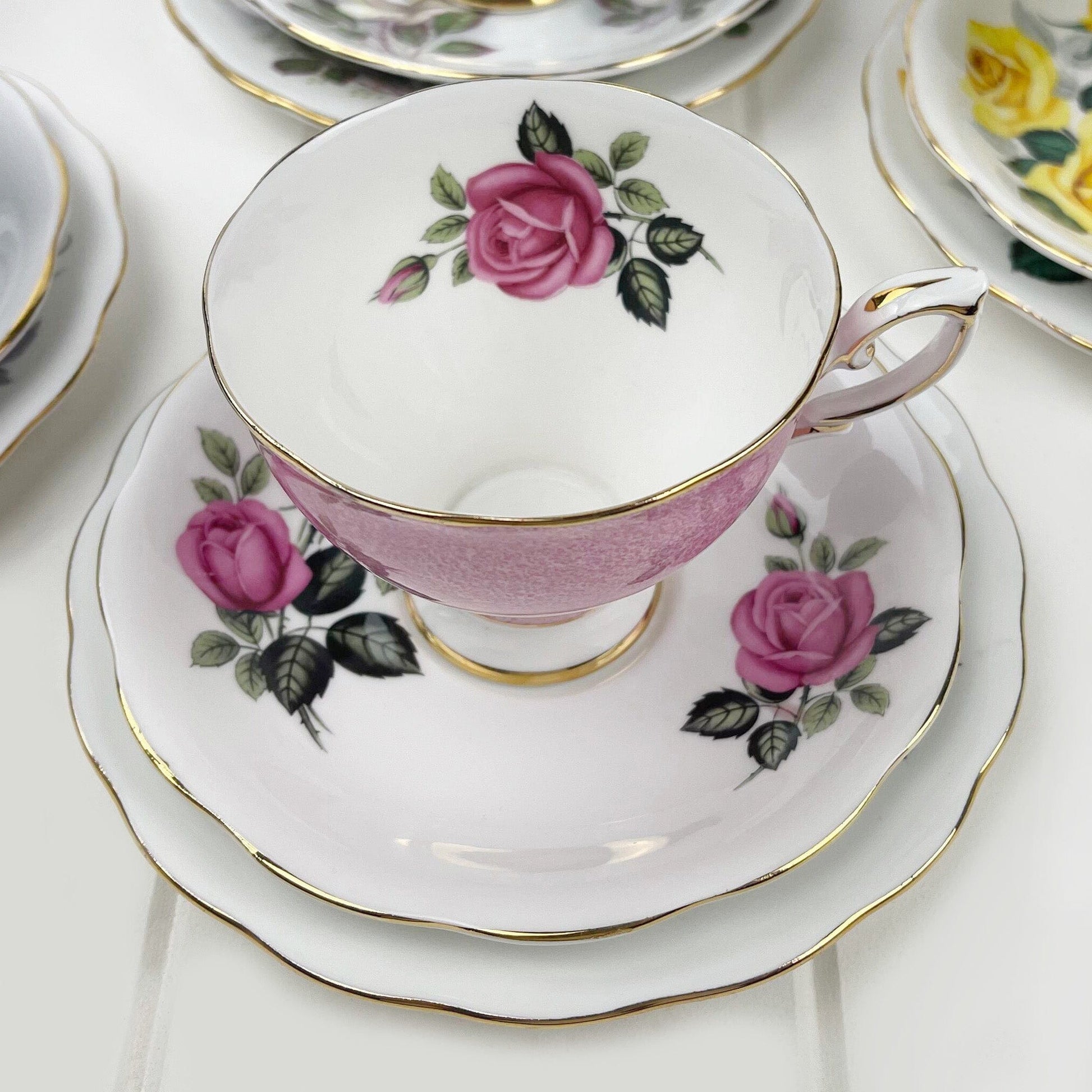 Royal Albert Bone China Royal Standard Harlequin Candy Pink Rose - 2441 Trio