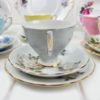 Royal Albert Bone China Royal Standard Harlequin Silver Rose - 2728 Trio