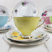 Royal Albert Bone China Royal Standard Harlequin Yellow Rose - 2434 Trio